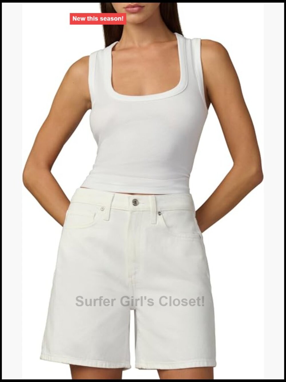 Women's U-Neck Tank Top Sleeveless Cotton Blend
